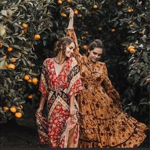 Spell bohemian Gypsy Floral Maxi dress size small.